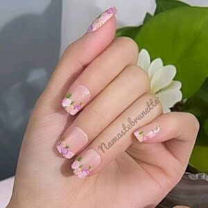 2/$16 Floral French Manicure Press On Nails